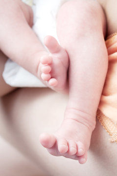 Closeup of baby feet