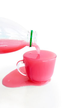 Pink milk drink