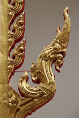 art on pillar of temple, Wat Kwan Muang, Borabue, Mahasarakam