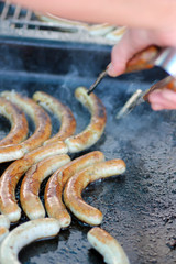 Grillen bei einen Fest in bayern.