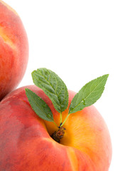 peach with leaves