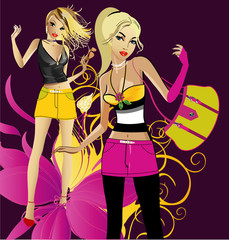 two fashion girls