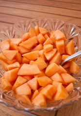 Salade de melon au vin doux