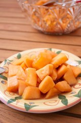 Salade de melon au vin doux