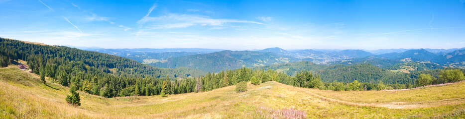 Summer mountain country panorama