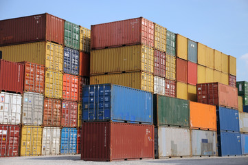 container logistic, industry, cargo, export, ship, harbor, industrial, crane, dock, commercial,...