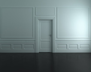 porta bianca fondo nero