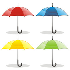 Fototapeta na wymiar vector illustration of colored umbrellas