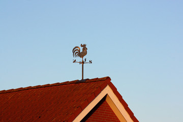 wetterhahn aus kupfer