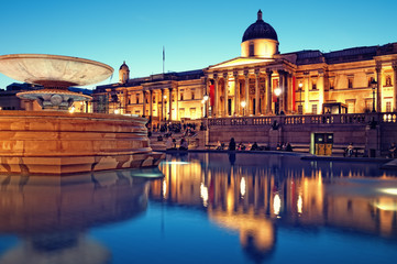 Trafalgar Square, London.