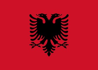 Fototapeta premium Drapeau de l'Albanie