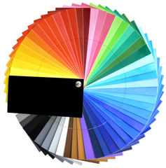 Colorfull spectrum palette sample isolated with clipping path