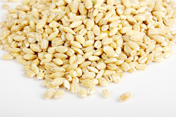 raw perl barley isolated