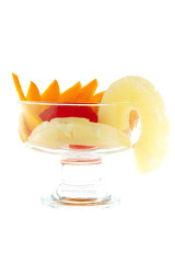 Naklejka na ściany i meble small glass cup and fruits