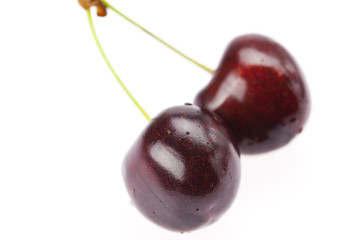 cherries isolated on white