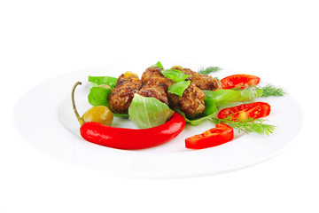 roasted cutlets on basil