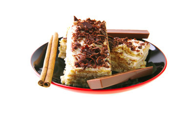 lemon cake and dark chocolate bars