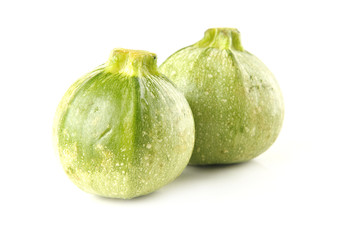 courgettes on white