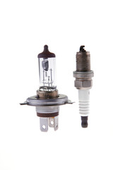 car headlight lamp and candle