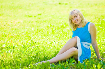 Young woman in a park