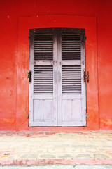 The old red building