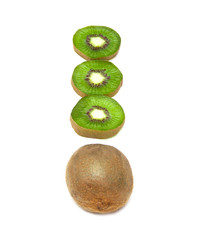 segments of juicy fruit kiwi