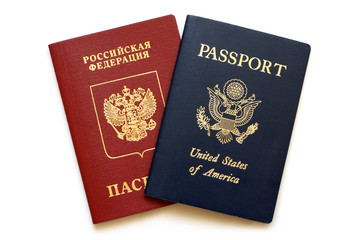 Russian and American passports