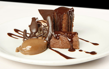 Postre de chocolate