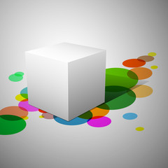 3D cube. Abstract background with cube. Vector illustration.