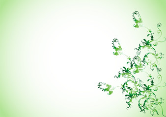 Green floreal background