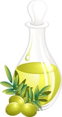 Olio d'Oliva in Ampolla-Olive Oil-Vector