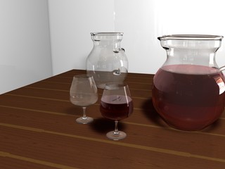 Romantic mood with glass of wine