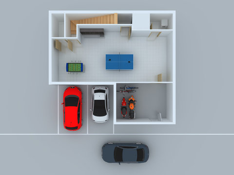 parcheggio rendering