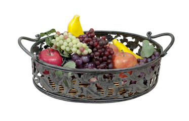 Metal Leaf Tray filled with Fruit