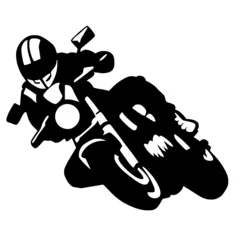 Photo sur Aluminium Moto moto se penchant