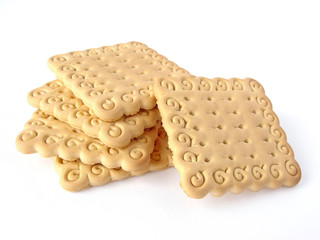 some biscuits on white