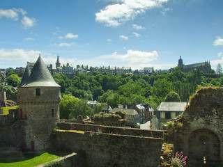 Fototapeta na wymiar Castle of Fougeres, France