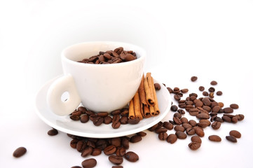 cup of coffee with cinnamon