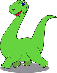 Cute green dinosaur