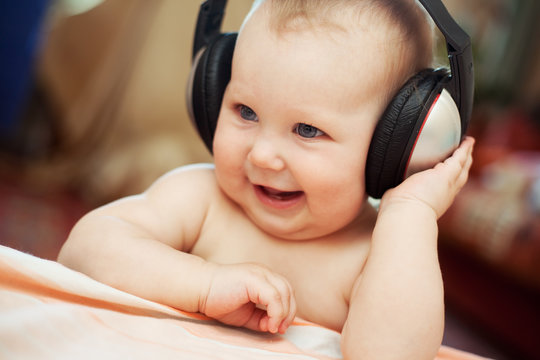 Baby With Headphone