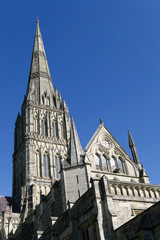 The famous Salisbury Cathedral in England