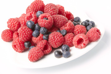 fresh berries on the plate