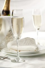 table set for a wedding dinner..