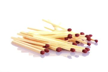 matchstick on white - vector