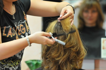 Naklejka premium beim Frisör