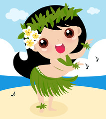 funny hula girl