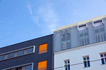 Modern apartment buildings