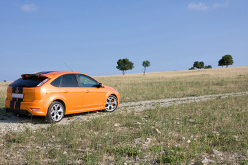 Fototapeta na wymiar Orange Car