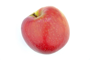 Red apple on white