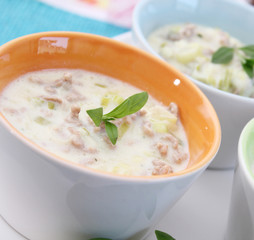 Käse-Lauch-Suppe
